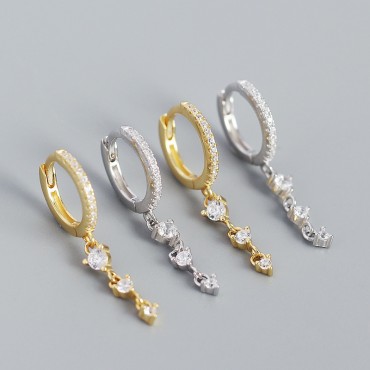 Elegant Tassel Gemstone Dangle Earrings