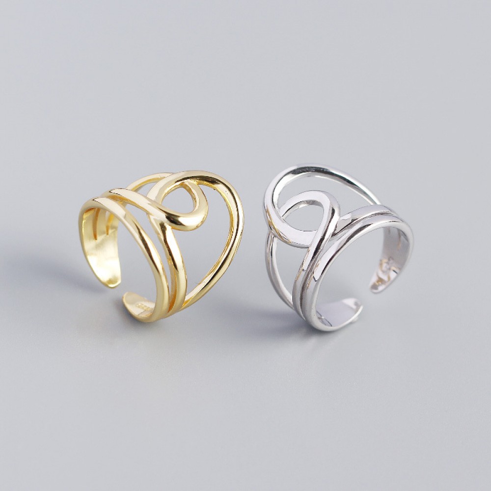Wrapped Double Layer Open Ring - MLYH439