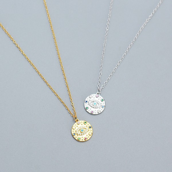 Colorful Evil Eye Pattern Necklace