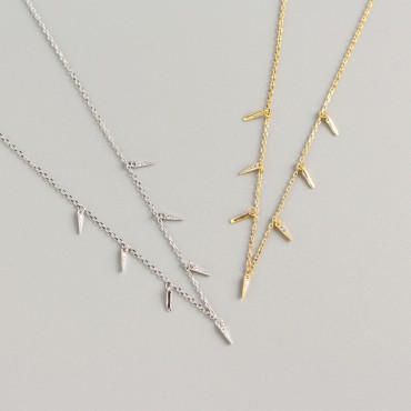 Pave Nail Shaped Necklace
