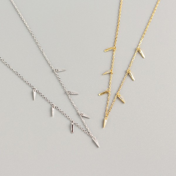 Pave Nail Shaped Necklace