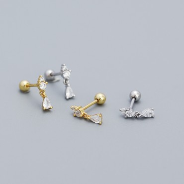 Tassel Teardrop Rhinestone Dangle Earrings