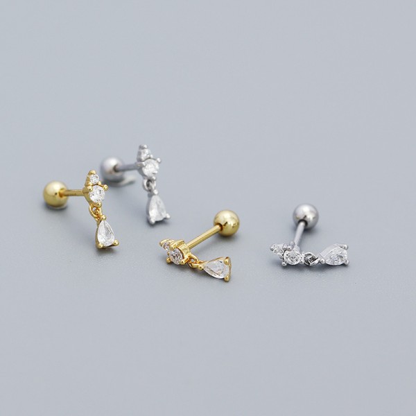 Tassel Teardrop Rhinestone Dangle Earrings