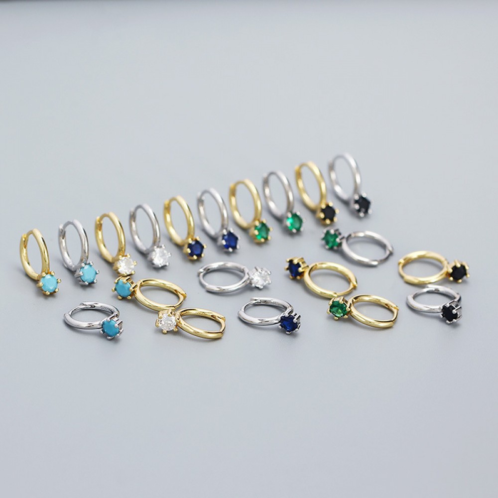 Sparkling Solitaire Dangle Earrings - MLYH491