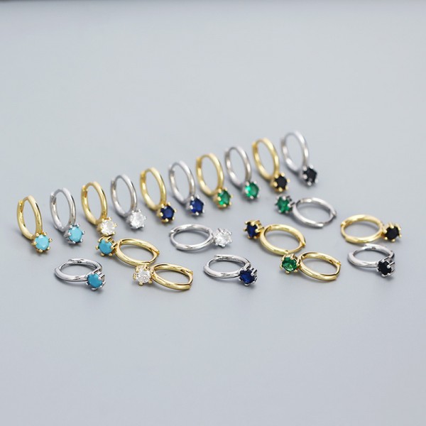 Sparkling Solitaire Dangle Earrings