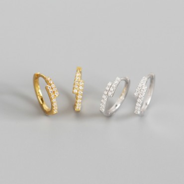 Minimalist Pave Overlapping Hoop Earrings