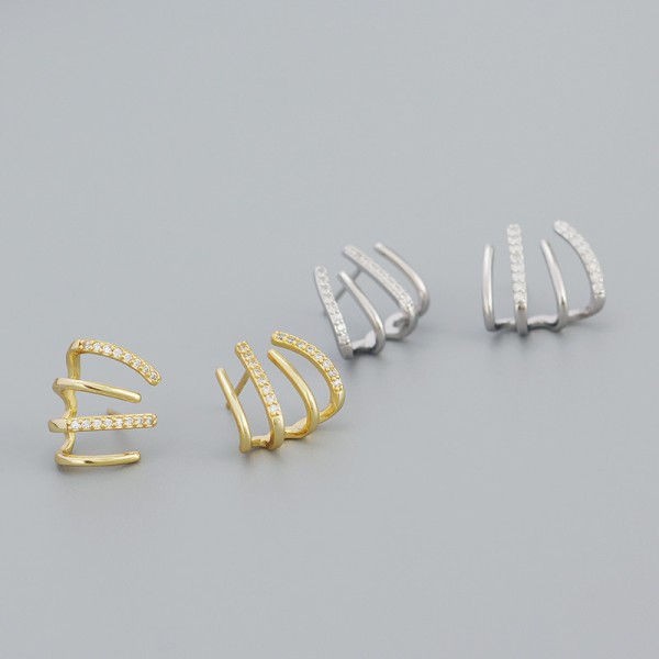 Pave Claw Shaped Stud Earrings