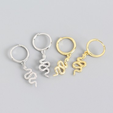 Tassel Snake Shaped Dangle Earrings