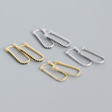 Minimalist U-shaped Hoop Earrings