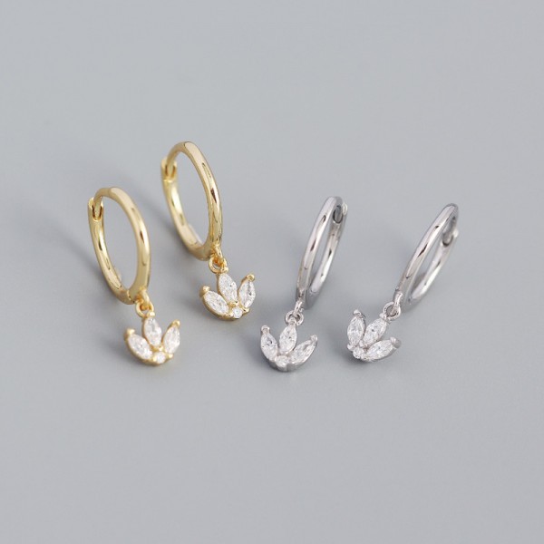 Elegant Flower Crown Dangle Earrings
