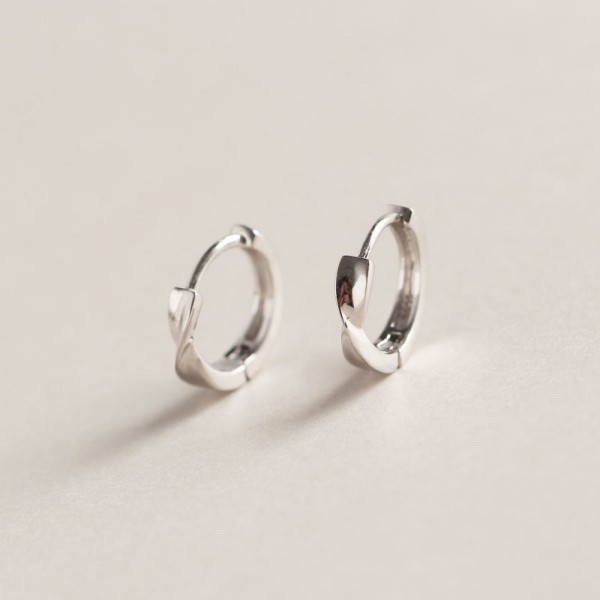 Sweet Mobius Twist Hoop Earrings