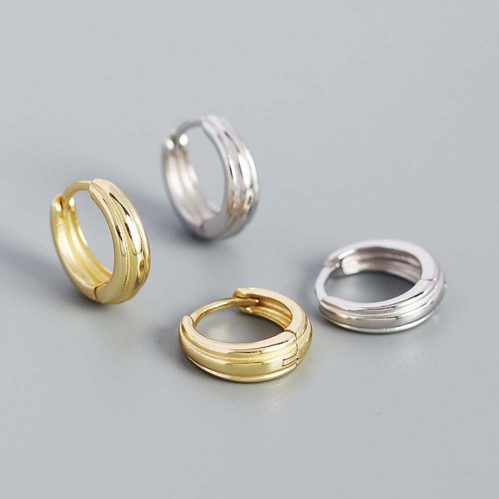 Minimalist Straight Line Hoop Earrings - MLYH540