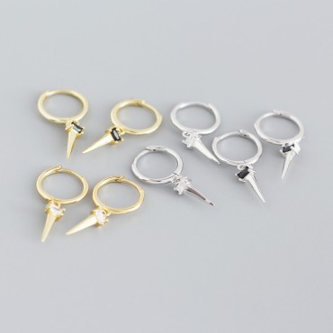 Sparkling Long Nail Dangle Earrings