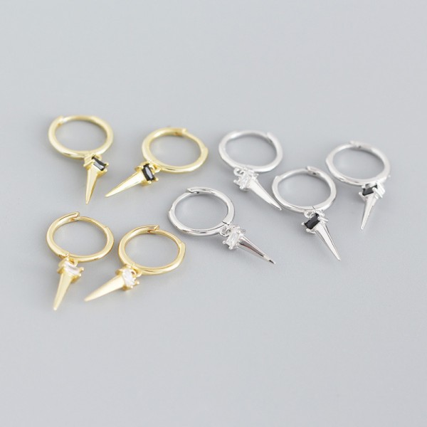 Sparkling Long Nail Dangle Earrings