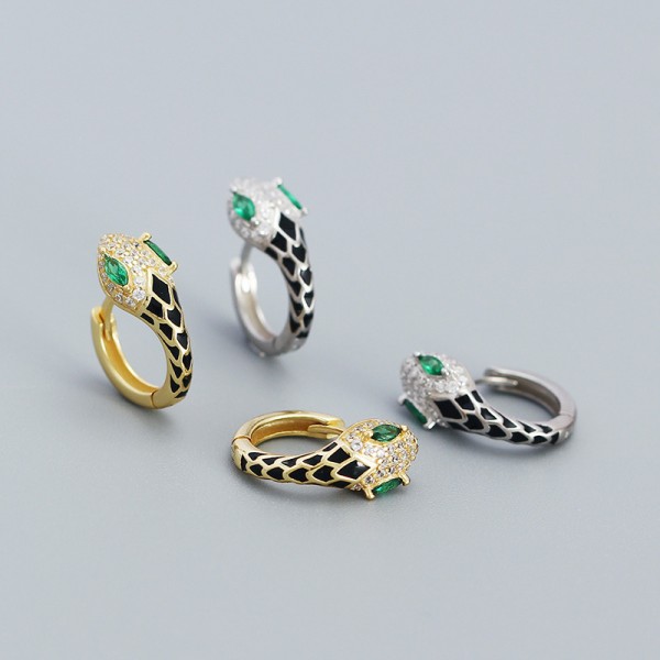 U-shaped Snake Hoop Earrings