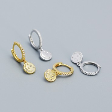 Statement Moon and Stars Dangle Earrings