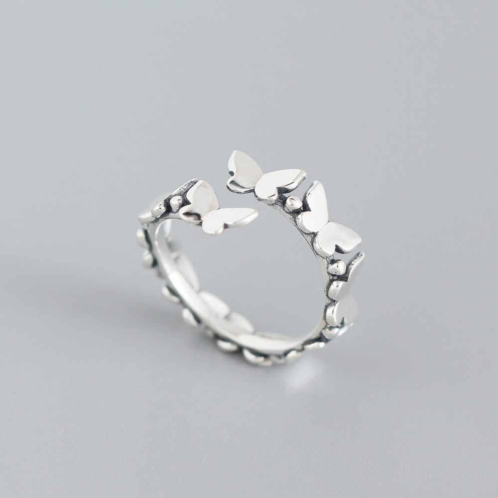Vintage Butterflies Open Ring - MLYH566
