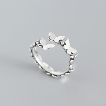 Vintage Butterflies Open Ring