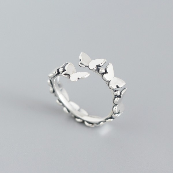 Vintage Butterflies Open Ring
