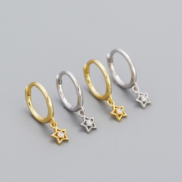 Sparkling Star Dangle Earrings