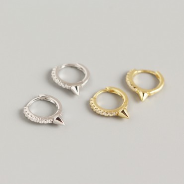 Punk Style Rivet Hoop Earrings