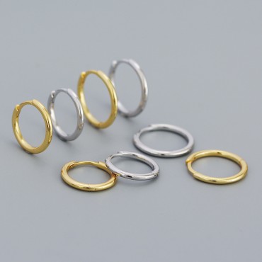 Elegant Basic Glossy Hoop Earrings