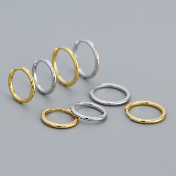 Elegant Basic Glossy Hoop Earrings