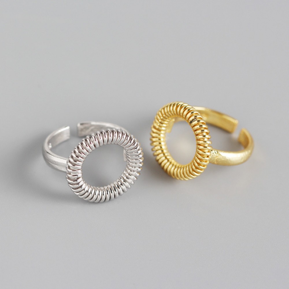 Statement Spring Shaped Open Ring - MLYH602