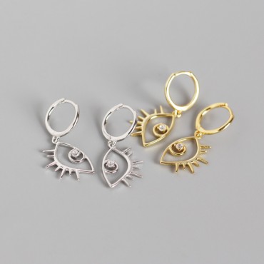 Statement Eye Outline Dangle Earrings