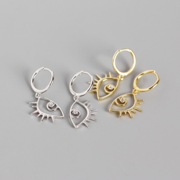 Statement Eye Outline Dangle Earrings