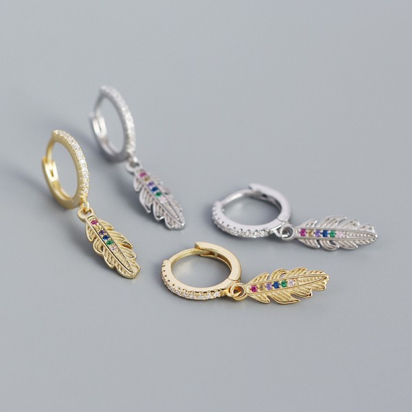 Elegant Long Feather Dangle Earrings