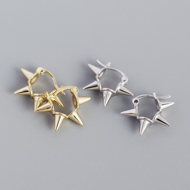 Punk Style Rivets Hoop Earrings
