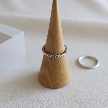 Vintage Spiral Textured Open Ring