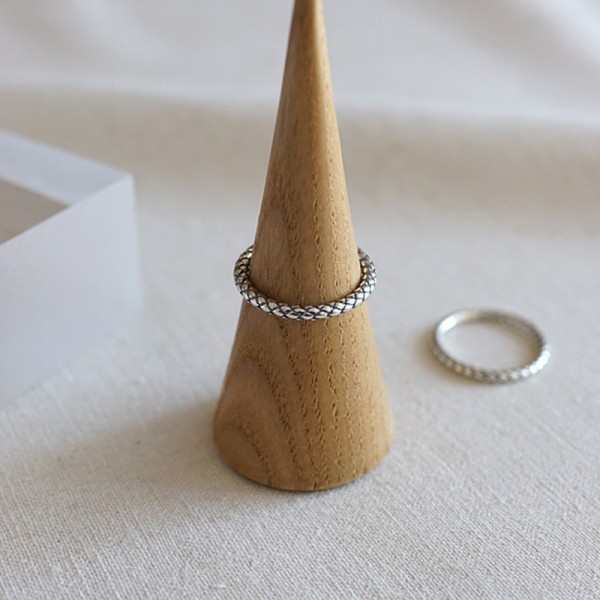 Vintage Spiral Textured Open Ring
