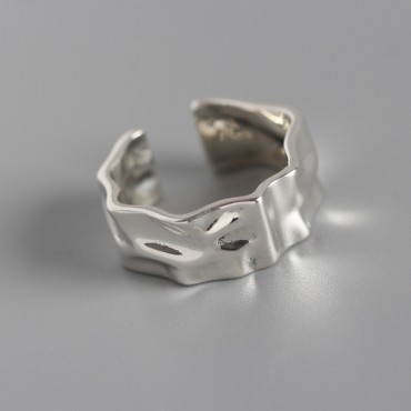 Statement Irregular Hammer Open Ring