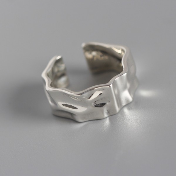 Statement Irregular Hammer Open Ring
