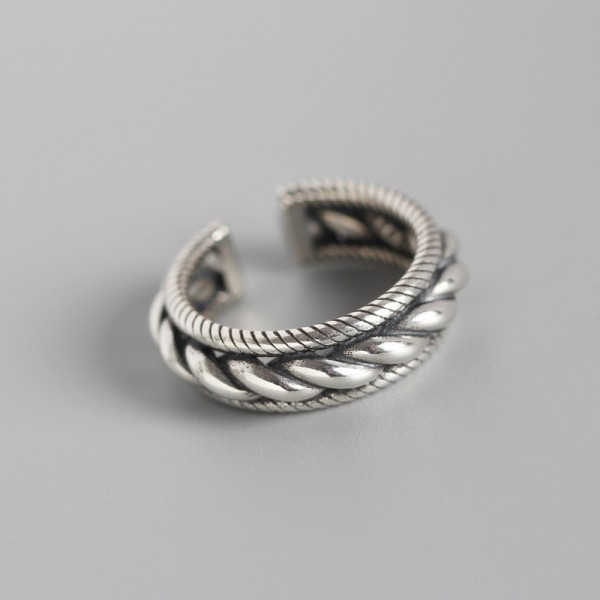 Vintage Three Layer Twisted Open Ring