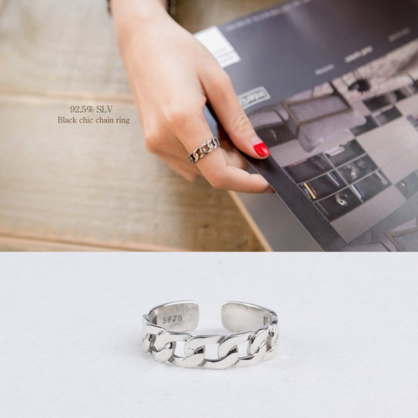 Vintage Chain Shaped Open Ring