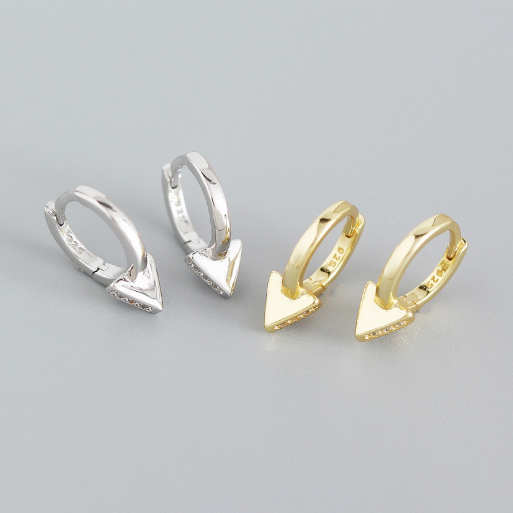 Punk Style Triangle Hoop Earrings - MLYH665