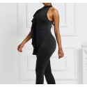 Sleeveless Sexy Ruffled Jumpsuit in Black - LMT082-B-N