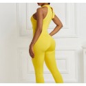 Sleeveless Sexy Ruffled Jumpsuit in Yellow - LMT082-Y-N