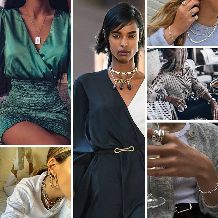different styles of jewelry